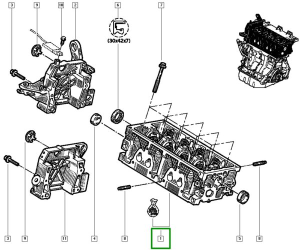 cabeçote motor renault twingo 1.0 8v 7701471475