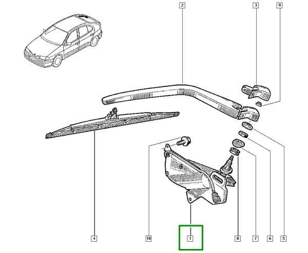 motor limpador traseiro renault megane 8200028554