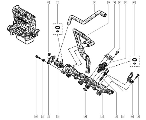 mangueira combustivel renault laguna 8200174933