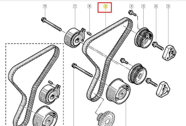 correia dentada renault master 2.5 16v g9u 8200461911