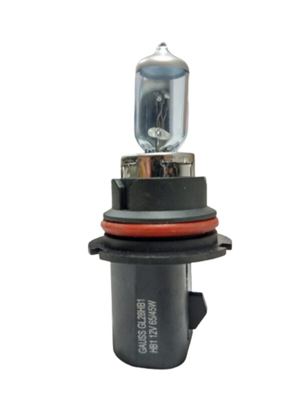 lâmpada halógena farol milha gauss hb1 12v 65/45w gl28hb1