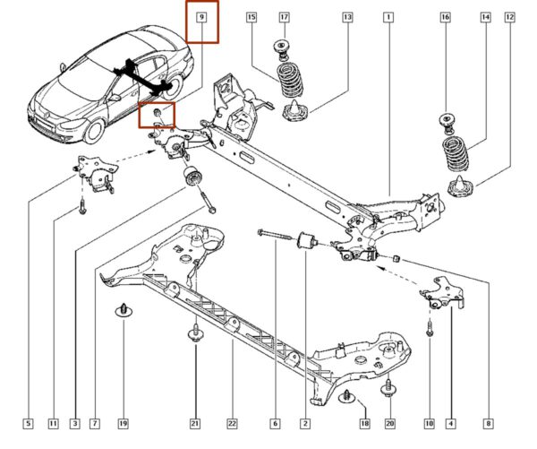 porca amortecedor dianteiro renault duster fluence 7703034282