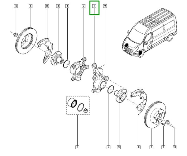 manga eixo dianteira esquerda renault master 400150081r