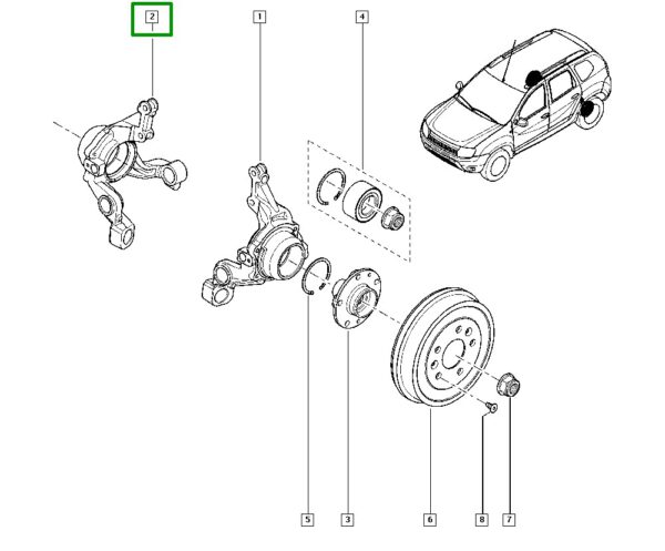 manga eixo traseira direita renault duster 430184438r