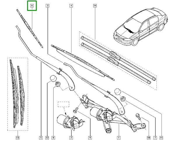 palheta limpador renault master iii 2.3 16v 288906225r (cópia)