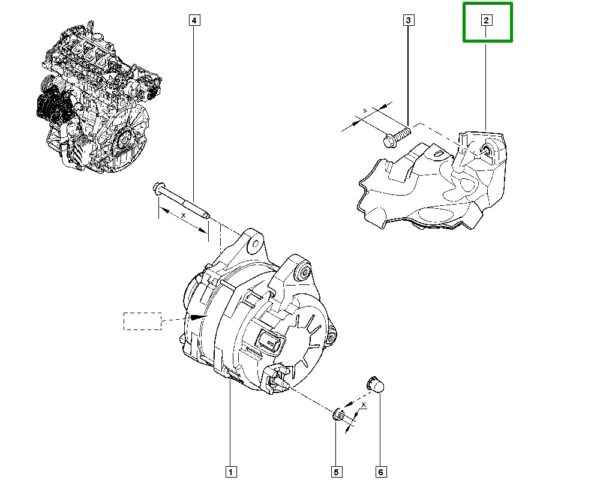 protetor altenador renault master iii 231769503r