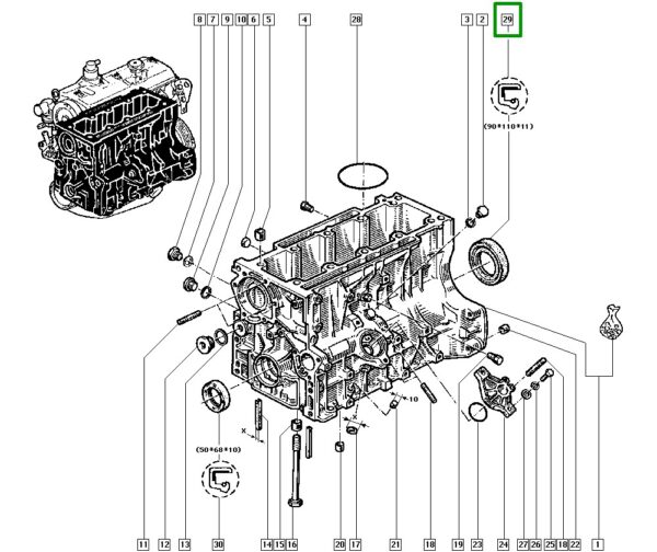 retentor virabrequim volante renault master 7700866876