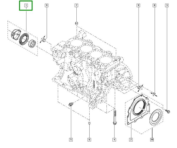 retentor polia virabrequim renault master iii 2.3 16v 7701476858