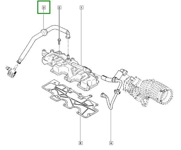 mangueira respiro tampa de valvula renault megane 8200862777