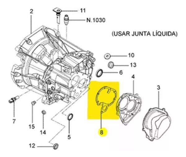 junta tampa traseira cambio ford fiesta ka courier focus ecosport 1s6r7223ad