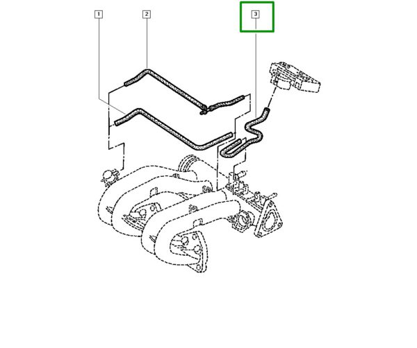 mangueira pressão vacuo coletor de admissão renault clio ii 7700104174