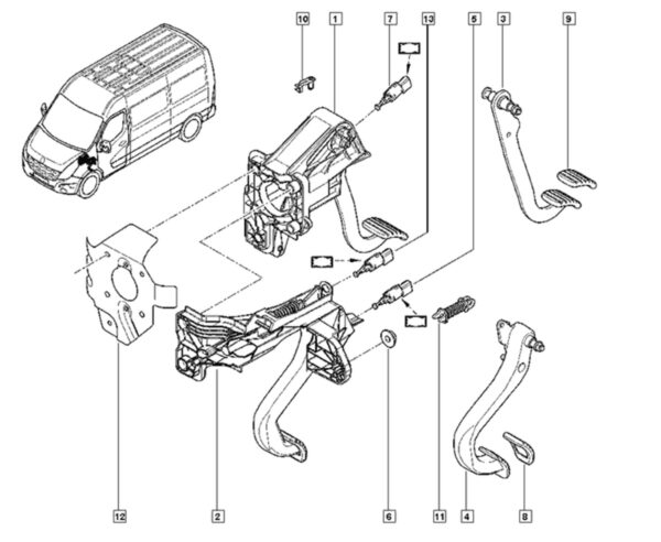 capa pedal freio e embreagem fiat strada uno 7568442 (cópia)